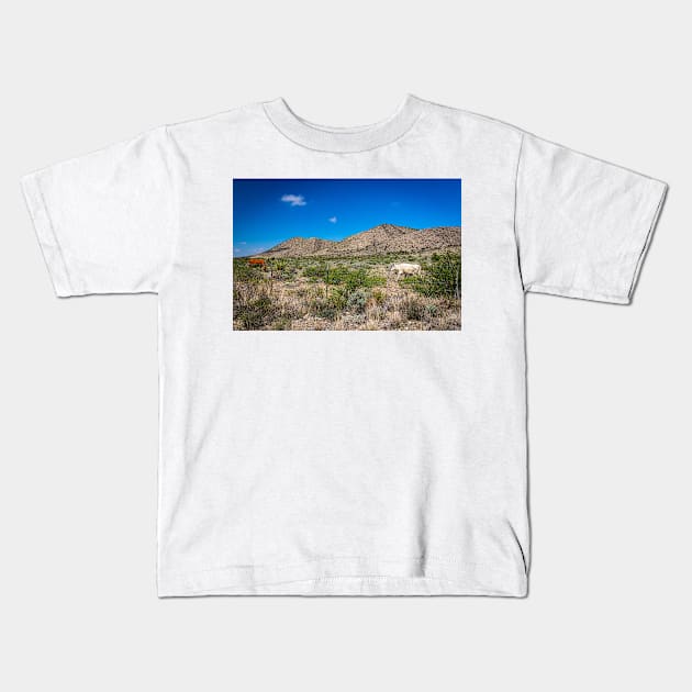 Criollo Cattle on the Open Range Kids T-Shirt by Gestalt Imagery